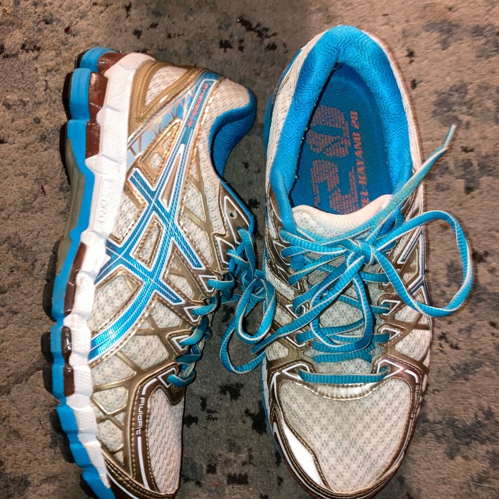 Women’s ASICS GEL-Kayano 20th Anniversary Edition White/Blue size 7.5W